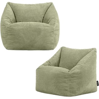 Icon Natalia Pouf Enfant, Lot de 2, Velours Côtelé, Pouf Poire avec Remplissage, Chaise Enfant, Fauteuil Chambre, Meuble Chambre, Meuble Salon, Vert Sauge - Publicité Icon Natalia Pouf Enfant, Lot de 2, Velours Côtelé, Pouf Poire avec Remplissage, Chaise Enfant, Fauteuil Chambre, Meuble Chambre, Meuble Salon, Vert Sauge - Publicité