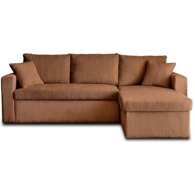 Bestmobilier Cyrus Canapé d'angle Convertible avec Coffre Réversible Canapé Velours cotelé Canapé Lit Sofa Terracotta 4 Places Angle Droit ou Gauche Salon - Publicité Bestmobilier Cyrus Canapé d'angle Convertible avec Coffre Réversible Canapé Velours cotelé Canapé Lit Sofa Terracotta 4 Places Angle Droit ou Gauche Salon - Publicité