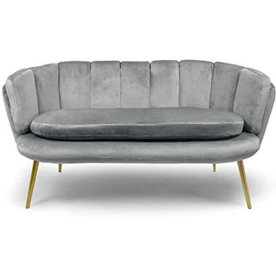 Menzzo - Brenda - Velours - Argent - Sofa - Publicité Menzzo - Brenda - Velours - Argent - Sofa - Publicité