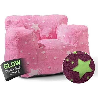 Lumaland Pouf Glow in The Dark Canapé pour Enfant au Design Étoilé Fauteuil d'Intérieur Matériau Moelleux et Facile d'entretien Environ 68 x 70 x 60 cm - Publicité Lumaland Pouf Glow in The Dark Canapé pour Enfant au Design Étoilé Fauteuil d'Intérieur Matériau Moelleux et Facile d'entretien Environ 68 x 70 x 60 cm - Publicité