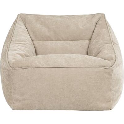 Icon Natalia Fauteuil Pouf Chenille, Gros Pouf avec Remplissage, Fauteuil Salon Confortable, 1 Place, Chaise Chambre, Meuble Salon, Beige - Publicité Icon Natalia Fauteuil Pouf Chenille, Gros Pouf avec Remplissage, Fauteuil Salon Confortable, 1 Place, Chaise Chambre, Meuble Salon, Beige - Publicité