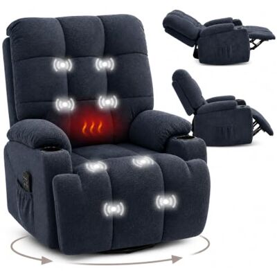 FLEXISPOT Fauteuil Relax Électrique Pivotant 270°, Massage Chauffant, 200KG Fauteuil d’Allaitement, Pivot 270°, Inclinaison 105°-165°, Repose-Pieds, Massage 8 Points, USB Type-C, Garantie 3 Ans - Publicité FLEXISPOT Fauteuil Relax Électrique Pivotant 270°, Massage Chauffant, 200KG Fauteuil d’Allaitement, Pivot 270°, Inclinaison 105°-165°, Repose-Pieds, Massage 8 Points, USB Type-C, Garantie 3 Ans - Publicité