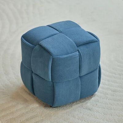 SHIJHUI Tabouret carré de luxe, 27,9 x 27,9 x 27,9 cm, tabouret ottoman, tabouret de coiffeuse ottoman, pouf de salon, repose-pieds, chaise supplémentaire, durable et confortable (bleu) - Publicité SHIJHUI Tabouret carré de luxe, 27,9 x 27,9 x 27,9 cm, tabouret ottoman, tabouret de coiffeuse ottoman, pouf de salon, repose-pieds, chaise supplémentaire, durable et confortable (bleu) - Publicité