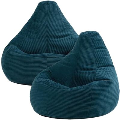 Icon Dalton Pouf Velours Côtelé, Lot de 2, Pouf Poire avec Remplissage, Fauteuil Salon Confortable, Fauteuil Chambre, Meuble Salon, Decoration Chambre, Bleu Canard - Publicité Icon Dalton Pouf Velours Côtelé, Lot de 2, Pouf Poire avec Remplissage, Fauteuil Salon Confortable, Fauteuil Chambre, Meuble Salon, Decoration Chambre, Bleu Canard - Publicité