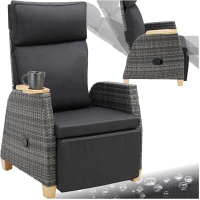 tectake ® Fauteuil Salon de Relaxation Chaise de Jardin avec Repose-Pieds, Dossier inclinable, en Aluminium INOX Résine tressée, Salon de Jardin Exterieur/Intérieur, avec Coussins - Publicité tectake ® Fauteuil Salon de Relaxation Chaise de Jardin avec Repose-Pieds, Dossier inclinable, en Aluminium INOX Résine tressée, Salon de Jardin Exterieur/Intérieur, avec Coussins - Publicité