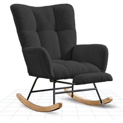 FLEXISPOT Fauteuil à Bascule avec Dossier Haut et Repose-Pieds – Fauteuil pivotant Moderne avec Base en Bois, Chaise de Relaxation rembourré pour Salon et Chambre, Charge maximale 120 kg, Noir - Publicité FLEXISPOT Fauteuil à Bascule avec Dossier Haut et Repose-Pieds – Fauteuil pivotant Moderne avec Base en Bois, Chaise de Relaxation rembourré pour Salon et Chambre, Charge maximale 120 kg, Noir - Publicité