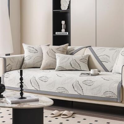 ZCXRYFL Couverture De Canapé Aimanté Housses Coussin De Canapé D'Angle AntidéRapant 1 2 3 4 Places Revetement Protecteur De Canapé En Chenille Avec Accoudoirs Pour Cuir/Bois/Tissu(Pillowcase:45X45cm,Beige) - Publicité ZCXRYFL Couverture De Canapé Aimanté Housses Coussin De Canapé D'Angle AntidéRapant 1 2 3 4 Places Revetement Protecteur De Canapé En Chenille Avec Accoudoirs Pour Cuir/Bois/Tissu(Pillowcase:45X45cm,Beige) - Publicité