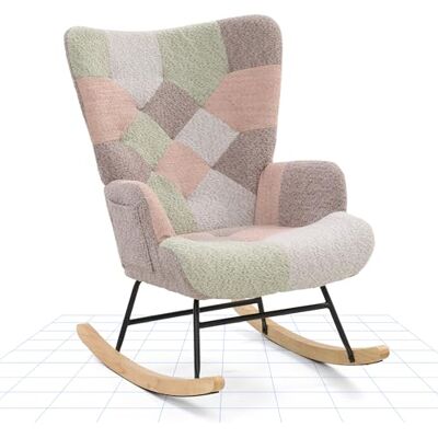 FLEXISPOT Fauteuil à Bascule avec Dossier Haut et accoudoirs – Fauteuil pivotant Moderne avec Base en Bois, Chaise de Relaxation rembourré pour Salon et Chambre, Charge maximale 120 kg, Rose - Publicité FLEXISPOT Fauteuil à Bascule avec Dossier Haut et accoudoirs – Fauteuil pivotant Moderne avec Base en Bois, Chaise de Relaxation rembourré pour Salon et Chambre, Charge maximale 120 kg, Rose - Publicité