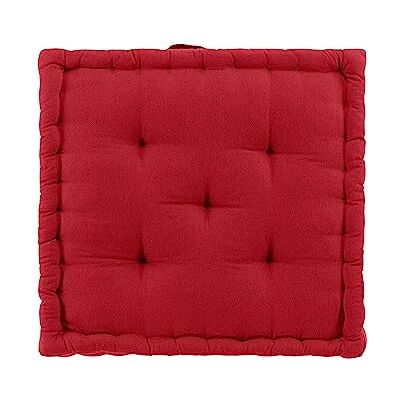 Douceur d'Intérieur , Coussin de Sol (50 x 50 x 10 cm) Twily Rouge, Coton & Polyester Recyclé - Publicité Douceur d'Intérieur , Coussin de Sol (50 x 50 x 10 cm) Twily Rouge, Coton & Polyester Recyclé - Publicité