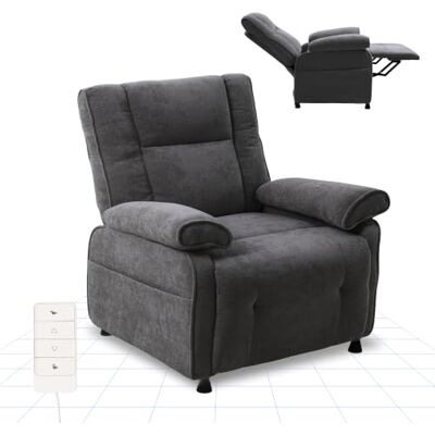 FLEXISPOT Fauteuil Relax Électrique Inclinable 95°–155°,Fauteuil TV Ergonomique avec Repose-Pieds Intégré,Rembourrage Épais Haute Densité,Poche Latérale,pour Salon,Chambre et Home Cinéma,Gris Foncé - Publicité FLEXISPOT Fauteuil Relax Électrique Inclinable 95°–155°,Fauteuil TV Ergonomique avec Repose-Pieds Intégré,Rembourrage Épais Haute Densité,Poche Latérale,pour Salon,Chambre et Home Cinéma,Gris Foncé - Publicité