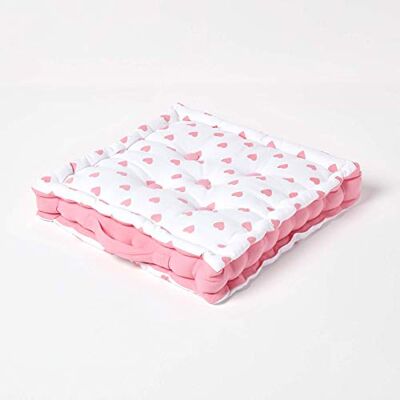 HOMESCAPES Coussin de Chaise à Motif de Coeurs Roses Fait en 100% Coton de 50x50 cm pour Chaise de Salon et Chaise de Jardin - Publicité HOMESCAPES Coussin de Chaise à Motif de Coeurs Roses Fait en 100% Coton de 50x50 cm pour Chaise de Salon et Chaise de Jardin - Publicité