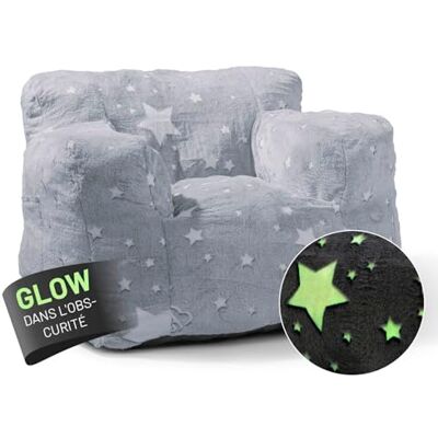 Lumaland Pouf pour Enfant Glow in The Dark Canapé pour Enfant au Design étoilé Fauteuil d'intérieur pour Chambre d'enfant Matériau Moelleux et Facile d'entretien Environ 68 x 70 x 60 cm - Publicité Lumaland Pouf pour Enfant Glow in The Dark Canapé pour Enfant au Design étoilé Fauteuil d'intérieur pour Chambre d'enfant Matériau Moelleux et Facile d'entretien Environ 68 x 70 x 60 cm - Publicité