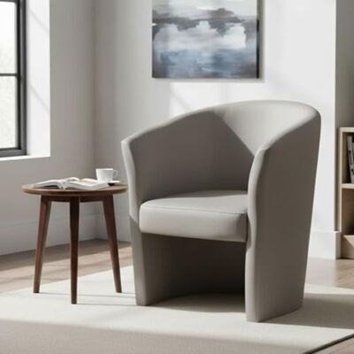 Dmora Fauteuil avec revêtement en éco-cuir, couleur grise, 65 x 78 x 60 cm - Publicité Dmora Fauteuil avec revêtement en éco-cuir, couleur grise, 65 x 78 x 60 cm - Publicité