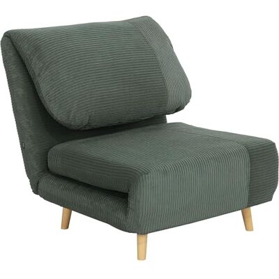 HOMCOM Canapé-lit 2 en 1 Fauteuil-lit Réglable Matelas Pliant Lit d'appoint Aspect Velours côtelé, pour Chambre à Coucher, Salon Vert 82 x 89 x 83 cm - Publicité HOMCOM Canapé-lit 2 en 1 Fauteuil-lit Réglable Matelas Pliant Lit d'appoint Aspect Velours côtelé, pour Chambre à Coucher, Salon Vert 82 x 89 x 83 cm - Publicité