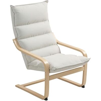 HOMCOM Fauteuil Salon Fauteuil de Loisirs Moderne avec accoudoirs incurvés, Coussins, Chaise de Salon en velous 67 x 83 x 105 cm, crème - Publicité HOMCOM Fauteuil Salon Fauteuil de Loisirs Moderne avec accoudoirs incurvés, Coussins, Chaise de Salon en velous 67 x 83 x 105 cm, crème - Publicité