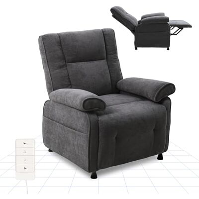 FLEXISPOT Fauteuil Relax Électrique Inclinable 95°–155° – Support 150 kg, Fauteuil TV Ergonomique avec Repose-Pieds, Dossier Réglable, Rembourrage Épais, Poche Latérale, Gris Foncé - Publicité FLEXISPOT Fauteuil Relax Électrique Inclinable 95°–155° – Support 150 kg, Fauteuil TV Ergonomique avec Repose-Pieds, Dossier Réglable, Rembourrage Épais, Poche Latérale, Gris Foncé - Publicité