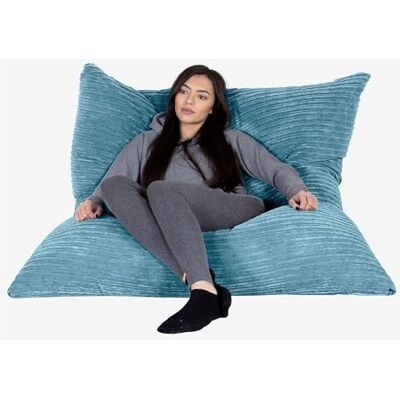 Lounge Pug Pouf Coussin Géant XXL en Velours Côtelé Grand Coussin d'assise, Pouf Intérieur et Extérieur, Maniable & Polyvalent Mer Égée - Publicité Lounge Pug Pouf Coussin Géant XXL en Velours Côtelé Grand Coussin d'assise, Pouf Intérieur et Extérieur, Maniable & Polyvalent Mer Égée - Publicité