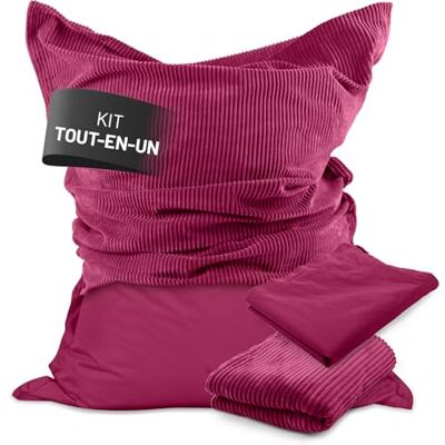 Lumaland Pouf Classic XXL Set tout-en-un Énorme pouf XXL avec housse en corde et pour l'extérieur, pour l'intérieur et l'extérieur Fauteuil canapé avec remplissage EPS emballé en toute sécurité - Publicité Lumaland Pouf Classic XXL Set tout-en-un Énorme pouf XXL avec housse en corde et pour l'extérieur, pour l'intérieur et l'extérieur Fauteuil canapé avec remplissage EPS emballé en toute sécurité - Publicité