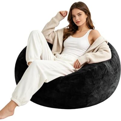 VILUXE Bean Bag Sofa 100 cm Pouf doux pour adulte Fauteuil lounge pliable pour chambre à coucher, balcon et petits espaces (noir) - Publicité VILUXE Bean Bag Sofa 100 cm Pouf doux pour adulte Fauteuil lounge pliable pour chambre à coucher, balcon et petits espaces (noir) - Publicité