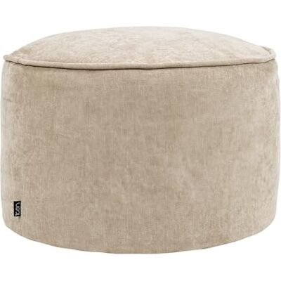 Icon Milano Tabouret Chenille, Pouf Rond, Pouf Repose Pieds avec Remplissage, Meuble Salon, Decoration Chambre, Beige - Publicité Icon Milano Tabouret Chenille, Pouf Rond, Pouf Repose Pieds avec Remplissage, Meuble Salon, Decoration Chambre, Beige - Publicité