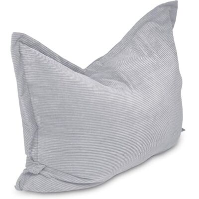chilly pilley ® Pouf Géant L XL XXL Velours Côtelé Déhoussable Rembourré Doux Pouf Salon, Chambre, Enfants & Adultes 100x155 Argent - Publicité chilly pilley ® Pouf Géant L XL XXL Velours Côtelé Déhoussable Rembourré Doux Pouf Salon, Chambre, Enfants & Adultes 100x155 Argent - Publicité