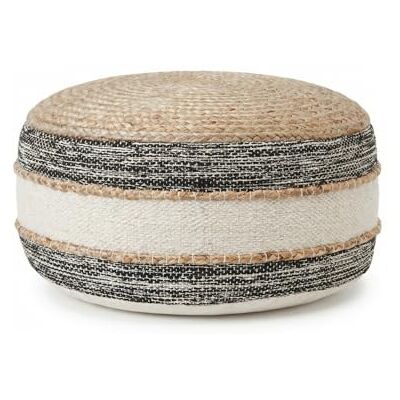 Happers Pouf en jute coton Ceci. Repose-pieds, tabouret bas, ottoman, design exclusif avec rembourrage inclus - Publicité Happers Pouf en jute coton Ceci. Repose-pieds, tabouret bas, ottoman, design exclusif avec rembourrage inclus - Publicité