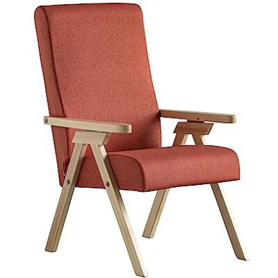 ESSEGI FIAMMETTA Fauteuil, Hêtre, Orange, Large - Publicité ESSEGI FIAMMETTA Fauteuil, Hêtre, Orange, Large - Publicité
