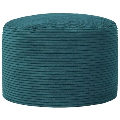 Icon Milano Tabouret Velours Côtelé, Pouf Rond, Pouf Repose Pieds avec Remplissage, Meuble Salon, Decoration Chambre, Bleu Canard - Publicité Icon Milano Tabouret Velours Côtelé, Pouf Rond, Pouf Repose Pieds avec Remplissage, Meuble Salon, Decoration Chambre, Bleu Canard - Publicité