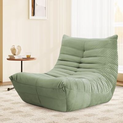 Vesgantti Canapé Lounge Paresseux Confortable en Daim synthétique avec Rembourrage en Mousse Haute densité Canapé Flexible pour Salon et Chambre à Coucher Vert - Publicité Vesgantti Canapé Lounge Paresseux Confortable en Daim synthétique avec Rembourrage en Mousse Haute densité Canapé Flexible pour Salon et Chambre à Coucher Vert - Publicité