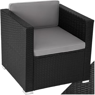 tectake ® Fauteuil avec Accoudoirs pour Salon de Jardin Exterieur en Poly Rotin Salon de Jardin modulable Fauteuil Mobilier extérieur pour Amenagement Balcon Terrasse Veranda - Publicité tectake ® Fauteuil avec Accoudoirs pour Salon de Jardin Exterieur en Poly Rotin Salon de Jardin modulable Fauteuil Mobilier extérieur pour Amenagement Balcon Terrasse Veranda - Publicité