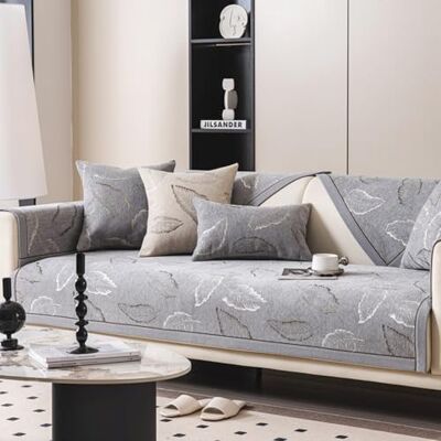 ZCXRYFL Couverture De Canapé Aimanté Housses Coussin De Canapé D'Angle AntidéRapant 1 2 3 4 Places Revetement Protecteur De Canapé En Chenille Avec Accoudoirs Pour Cuir/Bois/Tissu(Pillowcase:30X50cm,Grey) - Publicité ZCXRYFL Couverture De Canapé Aimanté Housses Coussin De Canapé D'Angle AntidéRapant 1 2 3 4 Places Revetement Protecteur De Canapé En Chenille Avec Accoudoirs Pour Cuir/Bois/Tissu(Pillowcase:30X50cm,Grey) - Publicité