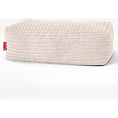 Lounge Pug Grand Pouf Repose-Pieds en Velours Côtelé, Repose-Pieds Confortable, Fonctionnel, Tabouret Rembourré, Ivoire - Publicité Lounge Pug Grand Pouf Repose-Pieds en Velours Côtelé, Repose-Pieds Confortable, Fonctionnel, Tabouret Rembourré, Ivoire - Publicité
