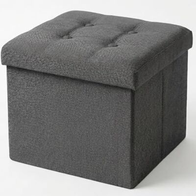 edihome , Pouf Rangement Pliable avec Couvercle en Tissu 38x38x38 cm – Coffre de Rangement, Banc Multifonction, Repose Pied Salon, Coiffeuse (Gris Foncé) - Publicité edihome , Pouf Rangement Pliable avec Couvercle en Tissu 38x38x38 cm – Coffre de Rangement, Banc Multifonction, Repose Pied Salon, Coiffeuse (Gris Foncé) - Publicité