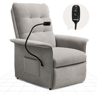 FLEXISPOT Fauteuil Relax Électrique avec Support Téléphone, Fauteuil Inclinable avec Dossier Réglable 105°-155°, Fauteuil TV pour Chambre, Salon et Home Cinéma, Gris Clair - Publicité FLEXISPOT Fauteuil Relax Électrique avec Support Téléphone, Fauteuil Inclinable avec Dossier Réglable 105°-155°, Fauteuil TV pour Chambre, Salon et Home Cinéma, Gris Clair - Publicité