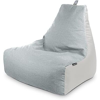 Happers Pouf Salon et Jardin Gris Claire avec Rembourrage Inclus. Tissu Antitaches. Publicité Happers Pouf Salon et Jardin Gris Claire avec Rembourrage Inclus. Tissu Antitaches. Publicité