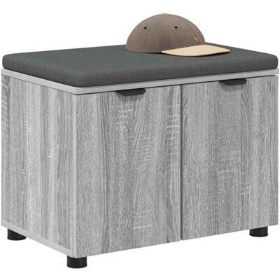 vidaXL Banc d'entrée avec Coussin Gris Sonoma 60 x 38 x 46 cm, Banc d'entrée Moderne, Assise Confortable, Design rectangulaire, Rangement Pratique, Coussin - Publicité vidaXL Banc d'entrée avec Coussin Gris Sonoma 60 x 38 x 46 cm, Banc d'entrée Moderne, Assise Confortable, Design rectangulaire, Rangement Pratique, Coussin - Publicité