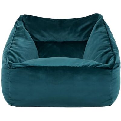 Icon Natalia Fauteuil Pouf Velours, Gros Pouf avec Remplissage, Fauteuil Salon Confortable, 1 Place, Chaise Chambre, Meuble Salon, Bleu Canard - Publicité Icon Natalia Fauteuil Pouf Velours, Gros Pouf avec Remplissage, Fauteuil Salon Confortable, 1 Place, Chaise Chambre, Meuble Salon, Bleu Canard - Publicité