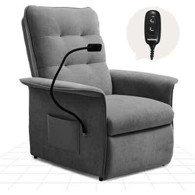 FLEXISPOT Fauteuil Relax Électrique avec Support Téléphone Intégré,Fauteuil TV avec Repose-Pieds et Dossier Réglables,Fauteuil Ergonomique Charge 150 kg pour Salon,Chambre et Home Cinéma,Gris Foncé - Publicité FLEXISPOT Fauteuil Relax Électrique avec Support Téléphone Intégré,Fauteuil TV avec Repose-Pieds et Dossier Réglables,Fauteuil Ergonomique Charge 150 kg pour Salon,Chambre et Home Cinéma,Gris Foncé - Publicité