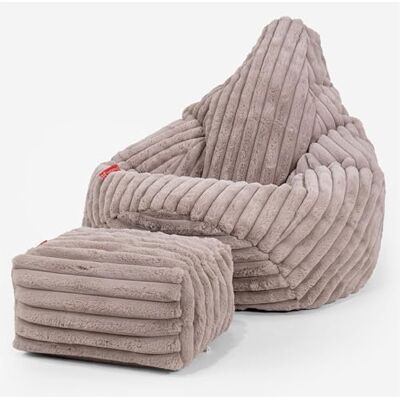 Lounge Pug Pouf Poire Gamer avec Repose-Pieds en Velours Côtelé Ultra Pelucheux Facilement Transportable, Assise Confortable, Pouf Salon, Adulte, Chambre Ado Vison - Publicité Lounge Pug Pouf Poire Gamer avec Repose-Pieds en Velours Côtelé Ultra Pelucheux Facilement Transportable, Assise Confortable, Pouf Salon, Adulte, Chambre Ado Vison - Publicité