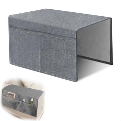 xtemtoamz Accoudoir Canapé Organisateur, Rangement pour Canapé, Organisateur de canapés avec 2 Poches, Pochette de Rangement Peu Encombrante pour Téléphone Portable, Télécommande, Gris Foncé, 40 X 110 cm - Publicité xtemtoamz Accoudoir Canapé Organisateur, Rangement pour Canapé, Organisateur de canapés avec 2 Poches, Pochette de Rangement Peu Encombrante pour Téléphone Portable, Télécommande, Gris Foncé, 40 X 110 cm - Publicité