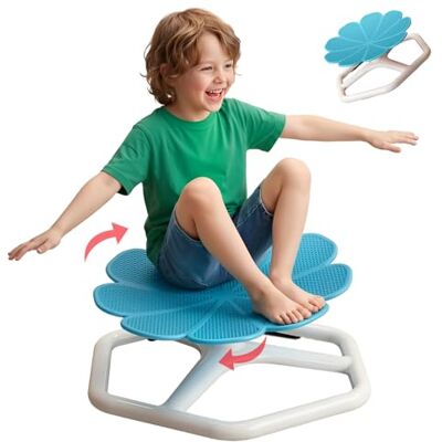 TXWLLIU Fauteuil Pivotant Sensoriel pour Enfants, Fauteuil Pivotant pour Autisme, Siège D'entraînement à L'équilibre Sensoriel, Entraînement à La Coordination Physique et à L'équilibre, Bleu - Publicité TXWLLIU Fauteuil Pivotant Sensoriel pour Enfants, Fauteuil Pivotant pour Autisme, Siège D'entraînement à L'équilibre Sensoriel, Entraînement à La Coordination Physique et à L'équilibre, Bleu - Publicité