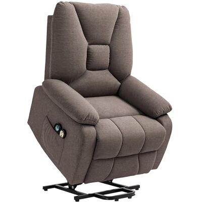 HOMCOM Fauteuil releveur électrique, Fauteuil Relax électrique avec Fonction Massage et Chauffage, Dossier inclinable, Repose-Pied, télécommande, Poche latérale, Fauteuil Relaxant Marron - Publicité HOMCOM Fauteuil releveur électrique, Fauteuil Relax électrique avec Fonction Massage et Chauffage, Dossier inclinable, Repose-Pied, télécommande, Poche latérale, Fauteuil Relaxant Marron - Publicité