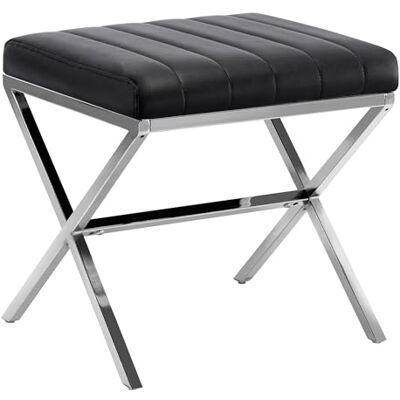 DUHOME Tabouret de Maquillage Rembourré Pouf Coiffeuse Moderne Ottoman X Leg Sièges Piano Pieds en Métal pour Chambre Salon Toilette, Noir - Publicité DUHOME Tabouret de Maquillage Rembourré Pouf Coiffeuse Moderne Ottoman X Leg Sièges Piano Pieds en Métal pour Chambre Salon Toilette, Noir - Publicité
