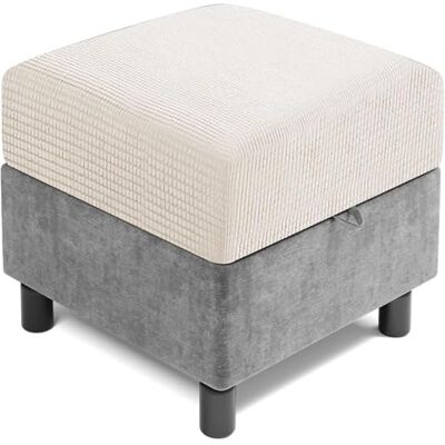RTSFKFS Housse de Pouf Ottomane Carré 35x35 40x40 60x60 100x100 cm en Polaire Élastique Haute Élasticité pour Meubles Familiaux Protection Douce et Lavable(Blanc,35x40 cm) - Publicité RTSFKFS Housse de Pouf Ottomane Carré 35x35 40x40 60x60 100x100 cm en Polaire Élastique Haute Élasticité pour Meubles Familiaux Protection Douce et Lavable(Blanc,35x40 cm) - Publicité