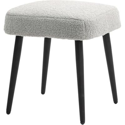 HOMCOM Tabouret de Pied Tabouret de Maquillage carré Repose-Pieds avec Aspect Cachemire, Pieds en Acier, pour Salon, Chambre à Coucher, Gris Clair, 42 x 42 x 47 cm - Publicité HOMCOM Tabouret de Pied Tabouret de Maquillage carré Repose-Pieds avec Aspect Cachemire, Pieds en Acier, pour Salon, Chambre à Coucher, Gris Clair, 42 x 42 x 47 cm - Publicité