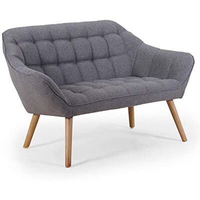 Menzzo Canapé 2 Places scandinave Zentao – Tissu Gris Clair – L128 x P75 x H76 cm – Siège Salon Moderne Confortable - Publicité Menzzo Canapé 2 Places scandinave Zentao – Tissu Gris Clair – L128 x P75 x H76 cm – Siège Salon Moderne Confortable - Publicité