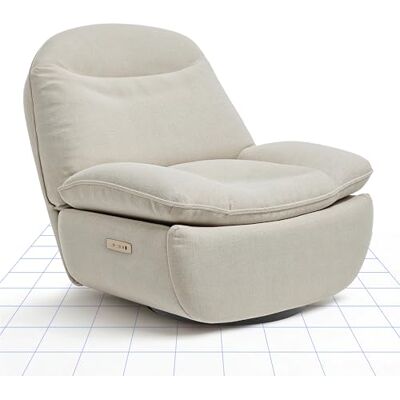 FLEXISPOT XR6 Oval Fauteuil inclinable électrique avec Fonction inclinable, Ports USB et Type-C, Fauteuil TV Rotatif à 360°, Fauteuil TV pour Salon, Chambre, Beige - Publicité FLEXISPOT XR6 Oval Fauteuil inclinable électrique avec Fonction inclinable, Ports USB et Type-C, Fauteuil TV Rotatif à 360°, Fauteuil TV pour Salon, Chambre, Beige - Publicité
