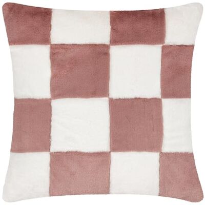 furn. Heya Home Cozee Housse de Coussin en Fausse Fourrure à Carreaux - Publicité furn. Heya Home Cozee Housse de Coussin en Fausse Fourrure à Carreaux - Publicité