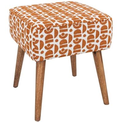 Atmosphera - Chiara - Amber - Chenille Jacquard - Tabouret - Publicité Atmosphera - Chiara - Amber - Chenille Jacquard - Tabouret - Publicité