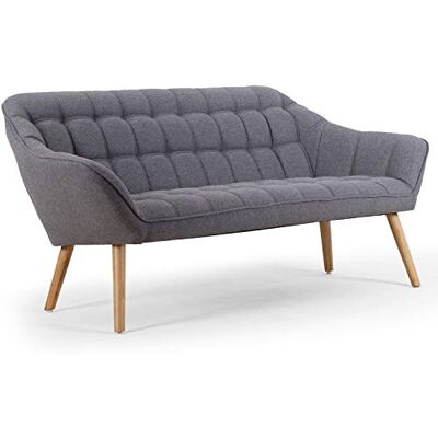 Menzzo Canapé 3 Places ZENTAO Tissu Gris Clair – Design scandinave Moderne – Coutures décoratives – Pieds Coniques – L173 x P75 x H76 cm - Publicité Menzzo Canapé 3 Places ZENTAO Tissu Gris Clair – Design scandinave Moderne – Coutures décoratives – Pieds Coniques – L173 x P75 x H76 cm - Publicité